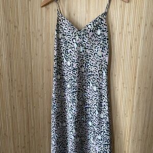 All Saints Pink and Black Animal Print Dress